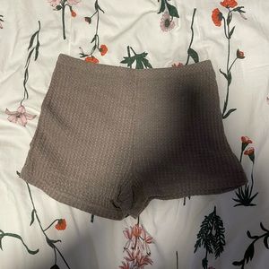 brown waffle shorts